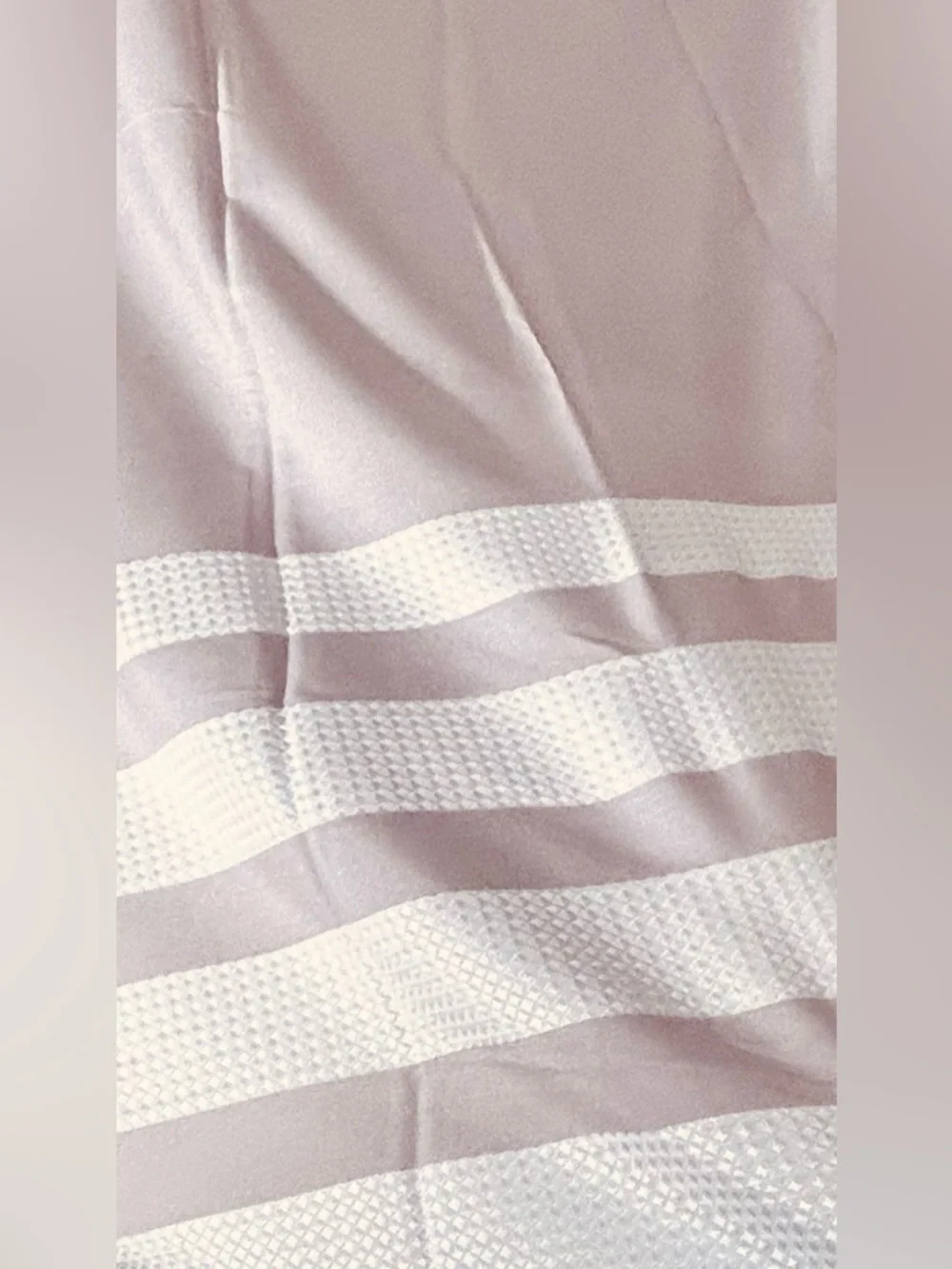 Sonoma Goods For Life Spa Shower Curtain-Beige and White Striped,70x72